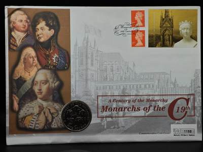  【淘币小摊】限时拍第八百七十九拍   克朗币邮币封场    每周一统一发货 - 根西岛2001年十九世纪皇室5镑纪念币邮币封