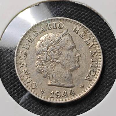 KK钱币收藏小铺   第404期 2月预留时间 周末发货 -  1944瑞士20分