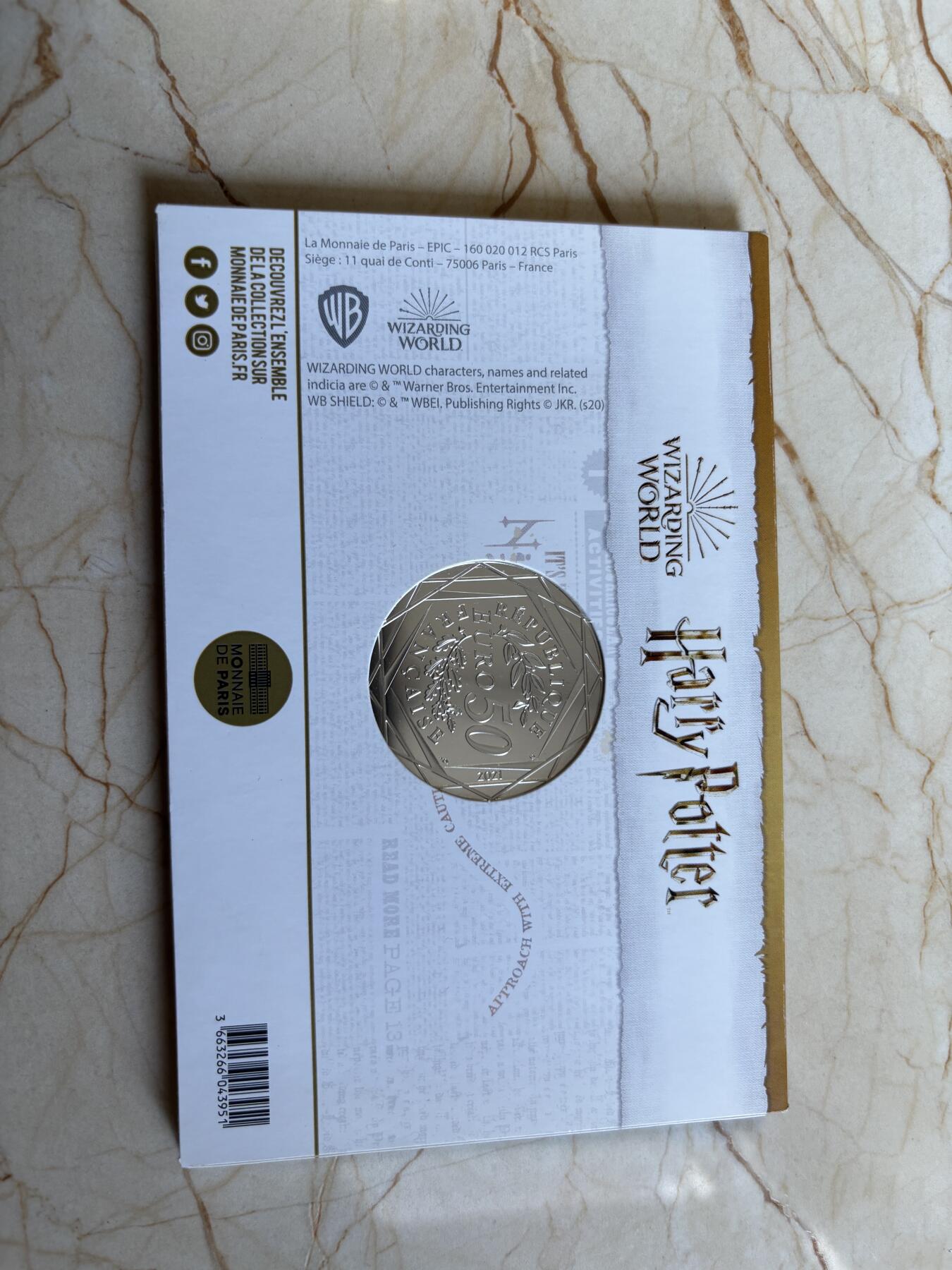 第193期拍卖 法国2021年哈利波特系列2组守护神鹿彩银币，900银，发行20000枚