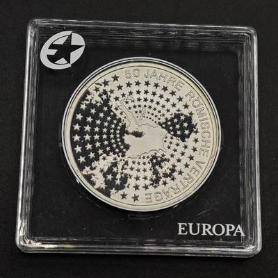 【淘币小摊】实时拍第八百七十九拍   银币套币场    每周一统一发货 - 德国2007年10欧元精制银币 罗马协定50周年 18克925银