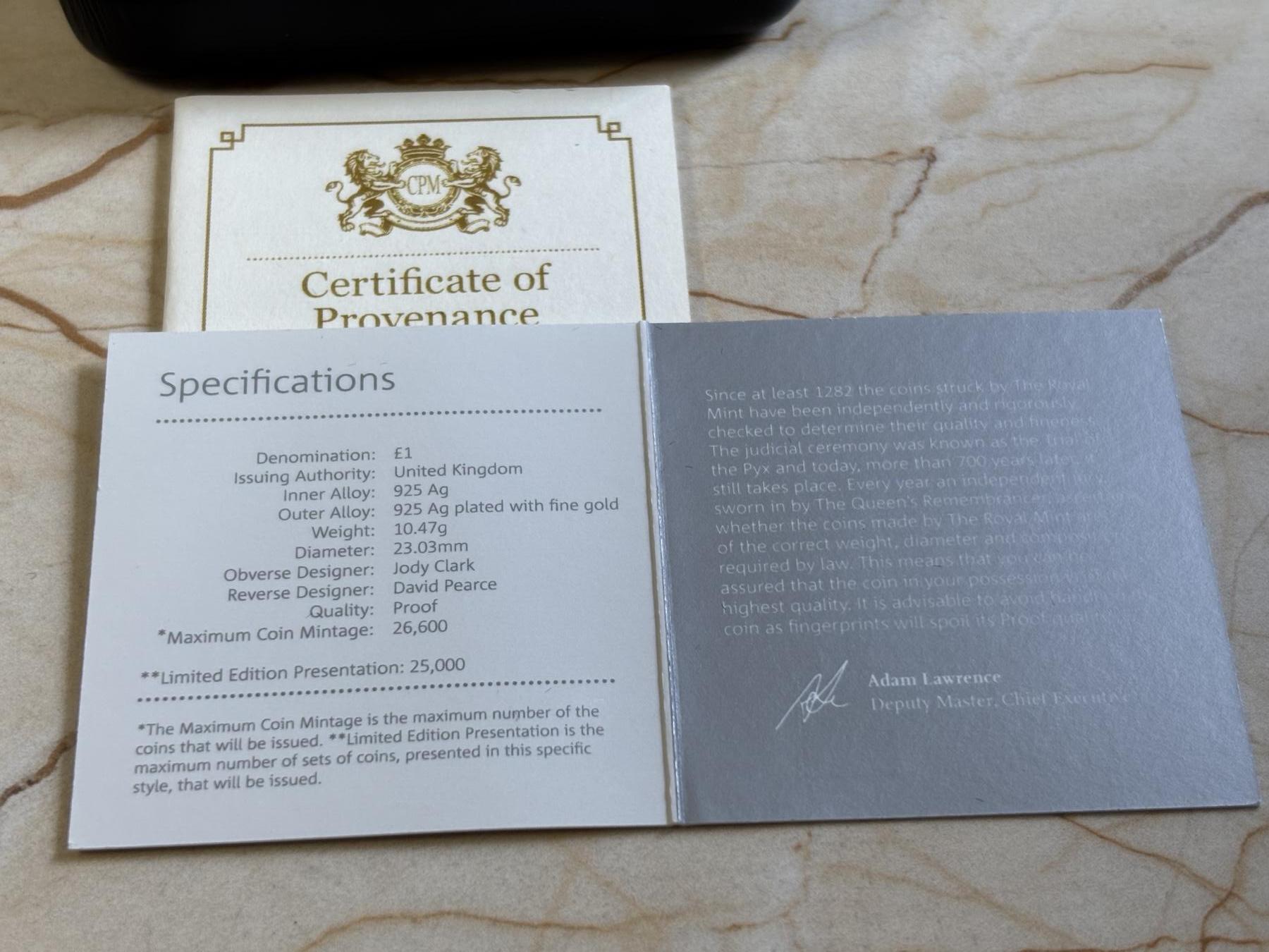 第193期拍卖 英国2017年1英镑双色纪念银币，925银，10.47克，发行量25000枚