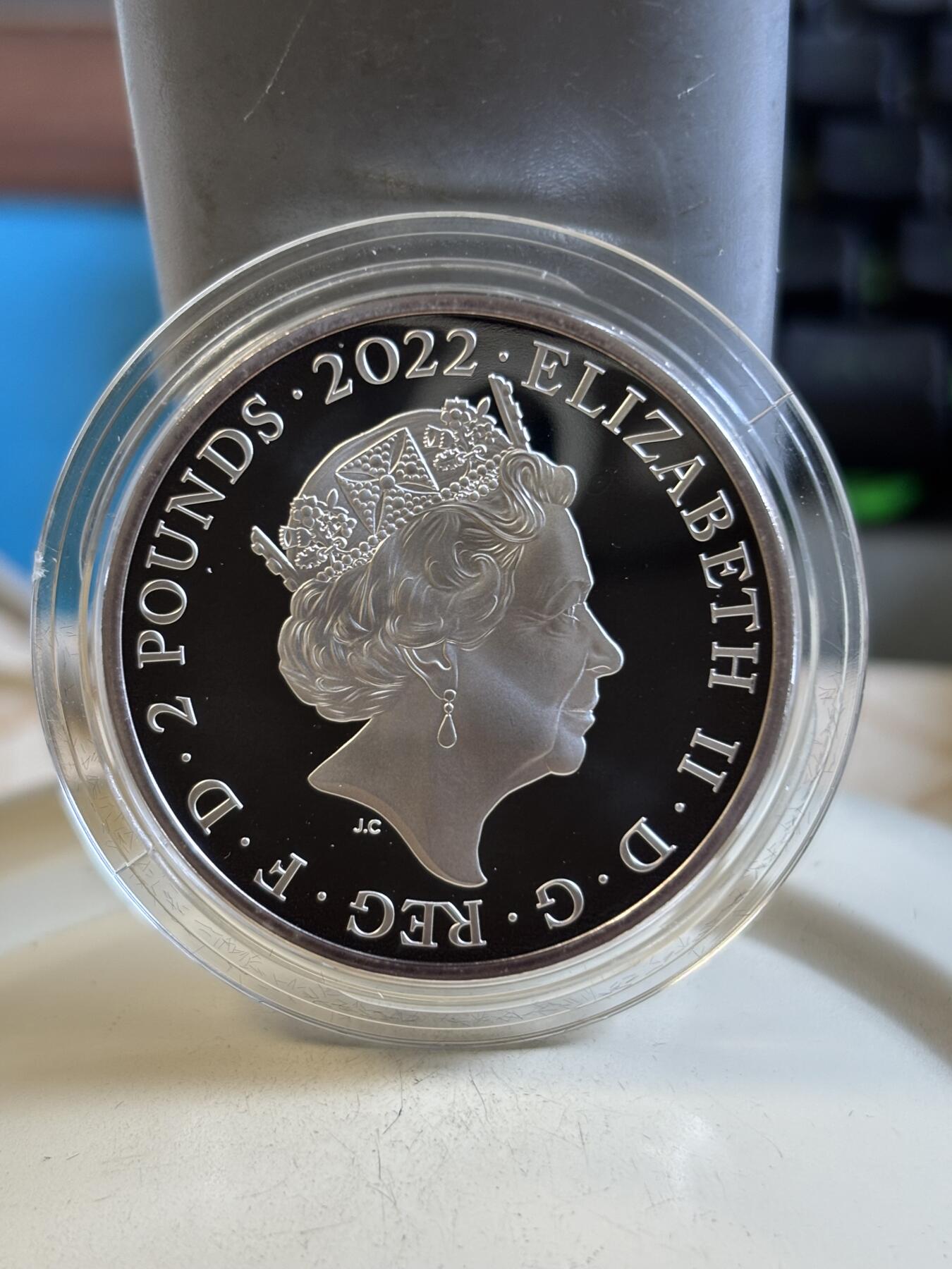 第193期拍卖 英国2022年哈利波特2霍格沃茨特快列车1盎司银币，999银，发行5000枚