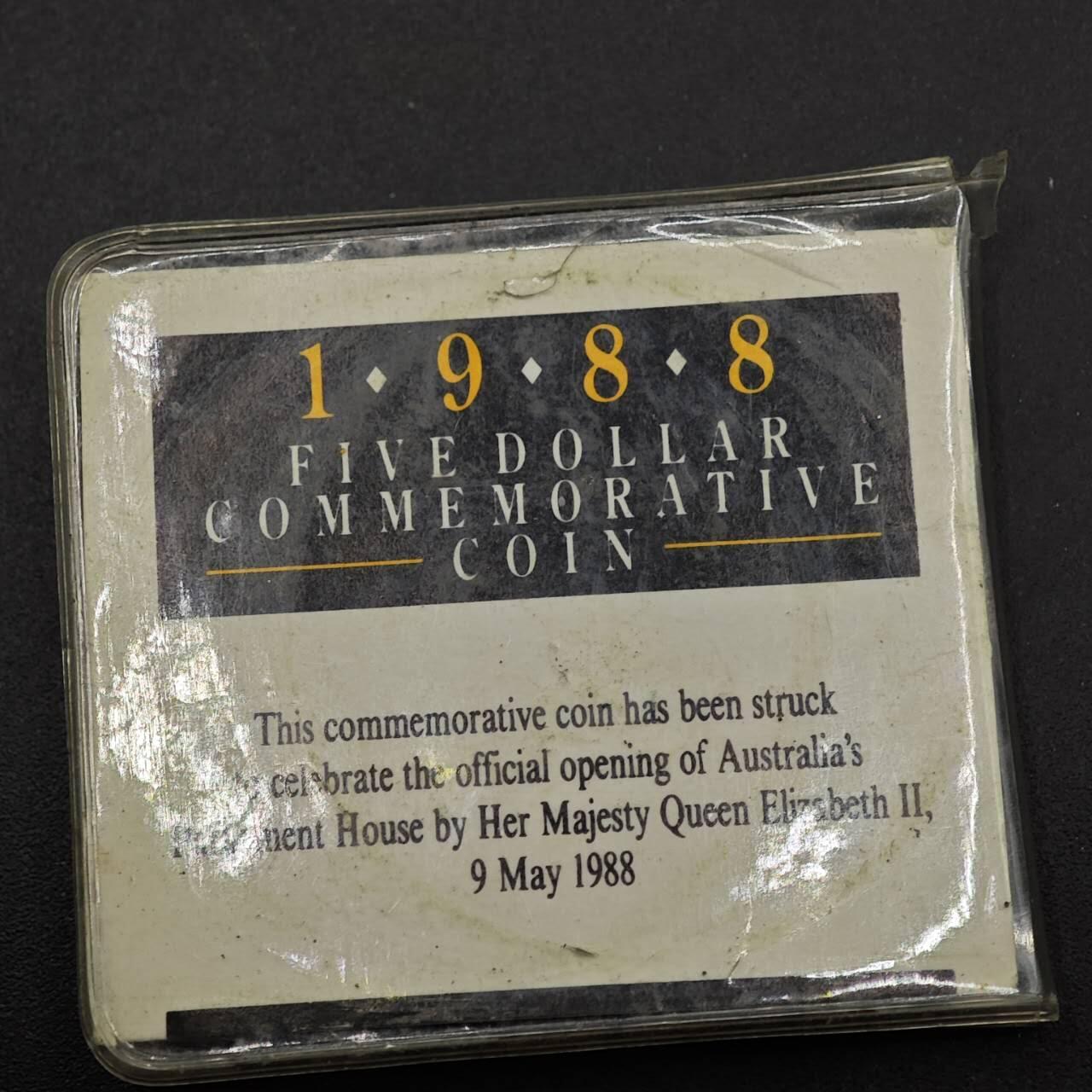  【淘币小摊】限时拍第八百七十八拍   克朗币邮币封场    每周一统一发货 澳大利亚1988年议会大厦5元纪念币