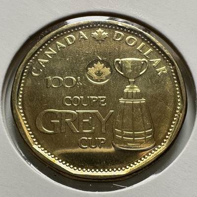 🌹外币初藏🌹🐯2026年第26场  各国纪念币专场 每周二四六晚8️⃣点 接代拍 - 加拿大 2012年 格雷杯百年 1元纪念币