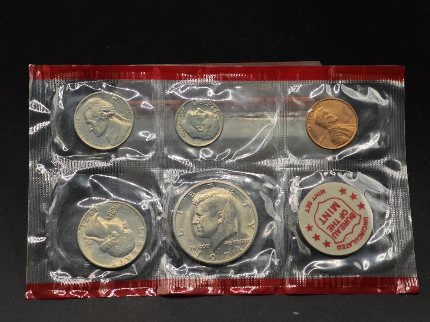 【淘币小摊】实时拍第八百七十九拍   银币套币场    每周一统一发货 美国1971年套币塑封