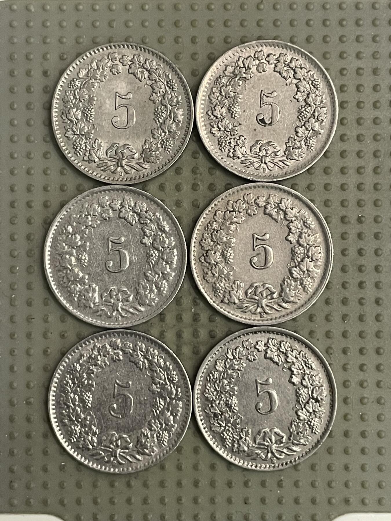 2026年第30场各国散币拍卖（总第180场） 瑞士5生丁6枚