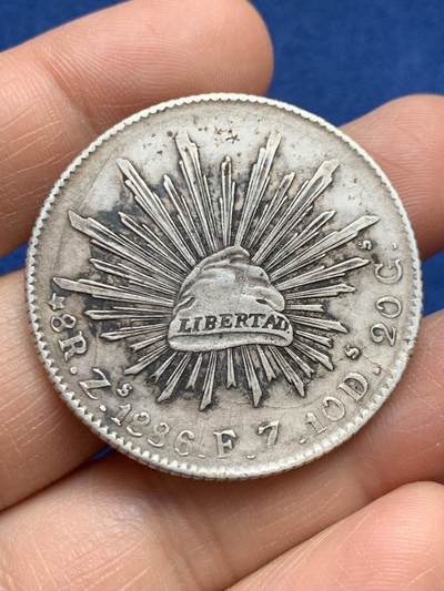 《竞宝斋》第468场 周日，周一 2场连拍 （全场包邮）欢迎送拍 - 墨西哥1886年鹰洋银币 流通品