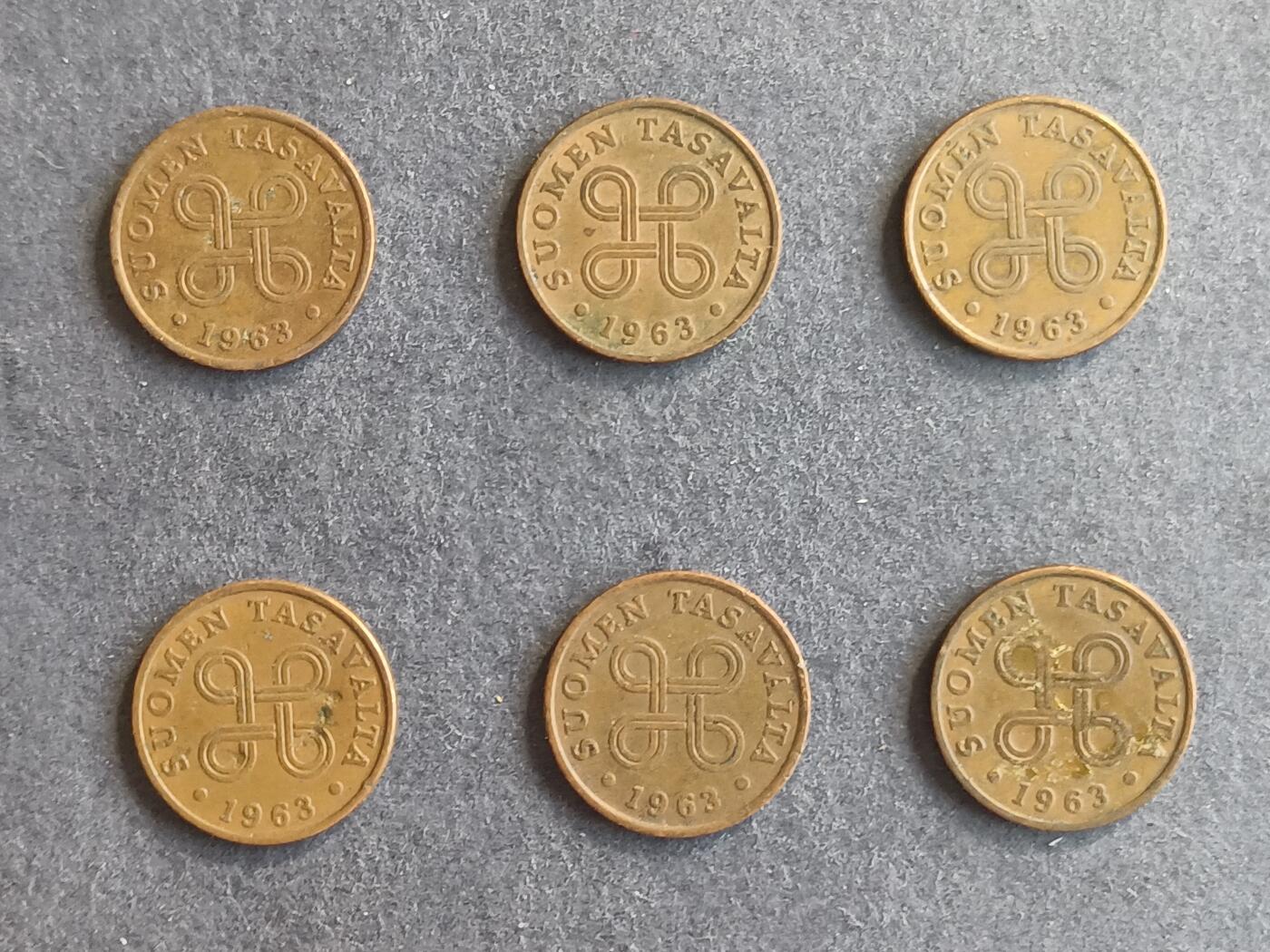 【游宝拍卖】丙午马年第9期 芬兰1963年 6枚