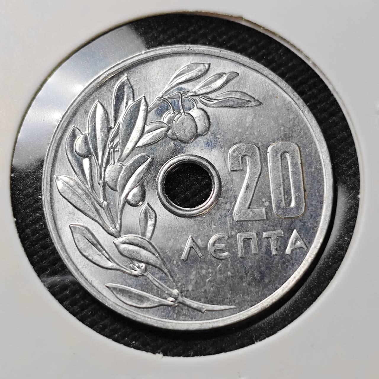 KK钱币收藏小铺   第404期 2月预留时间 周末发货  希腊20雷普塔 好品