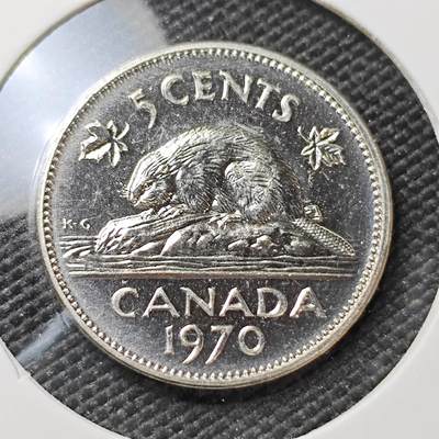 KK钱币收藏小铺   第404期 2月预留时间 周末发货 -  1970加拿大5分