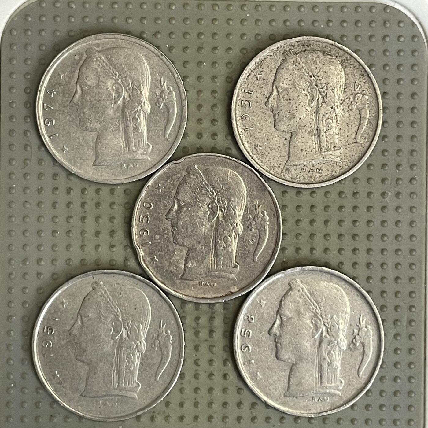 2026年第30场各国散币拍卖（总第180场） 比利时1法郎5枚