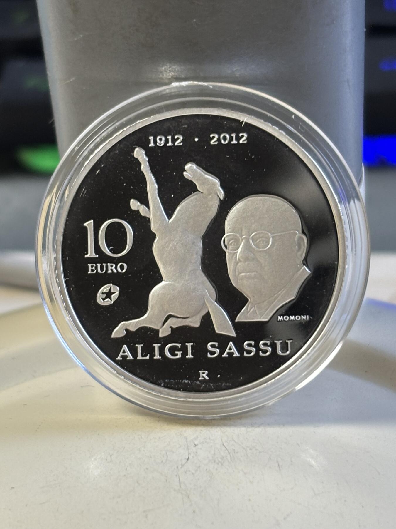 第193期拍卖 圣马力诺2012年艺术家Aligi Sassu诞辰100周年银币，925银，22克，发行12000枚