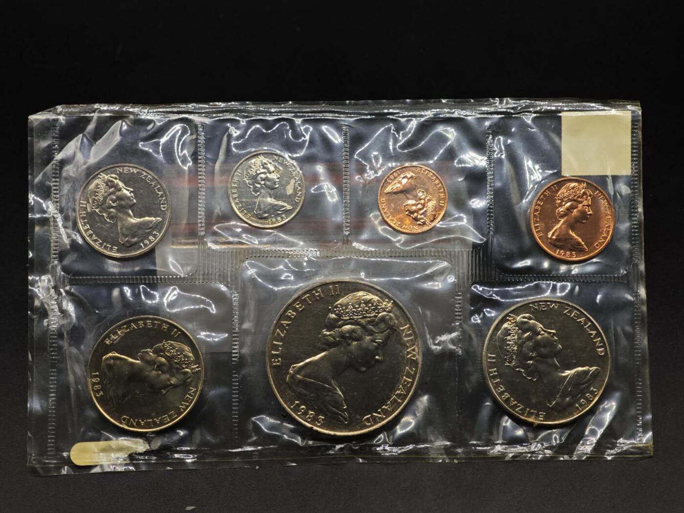 【淘币小摊】实时拍第八百七十九拍   银币套币场    每周一统一发货 新西兰1983年7枚套币塑封