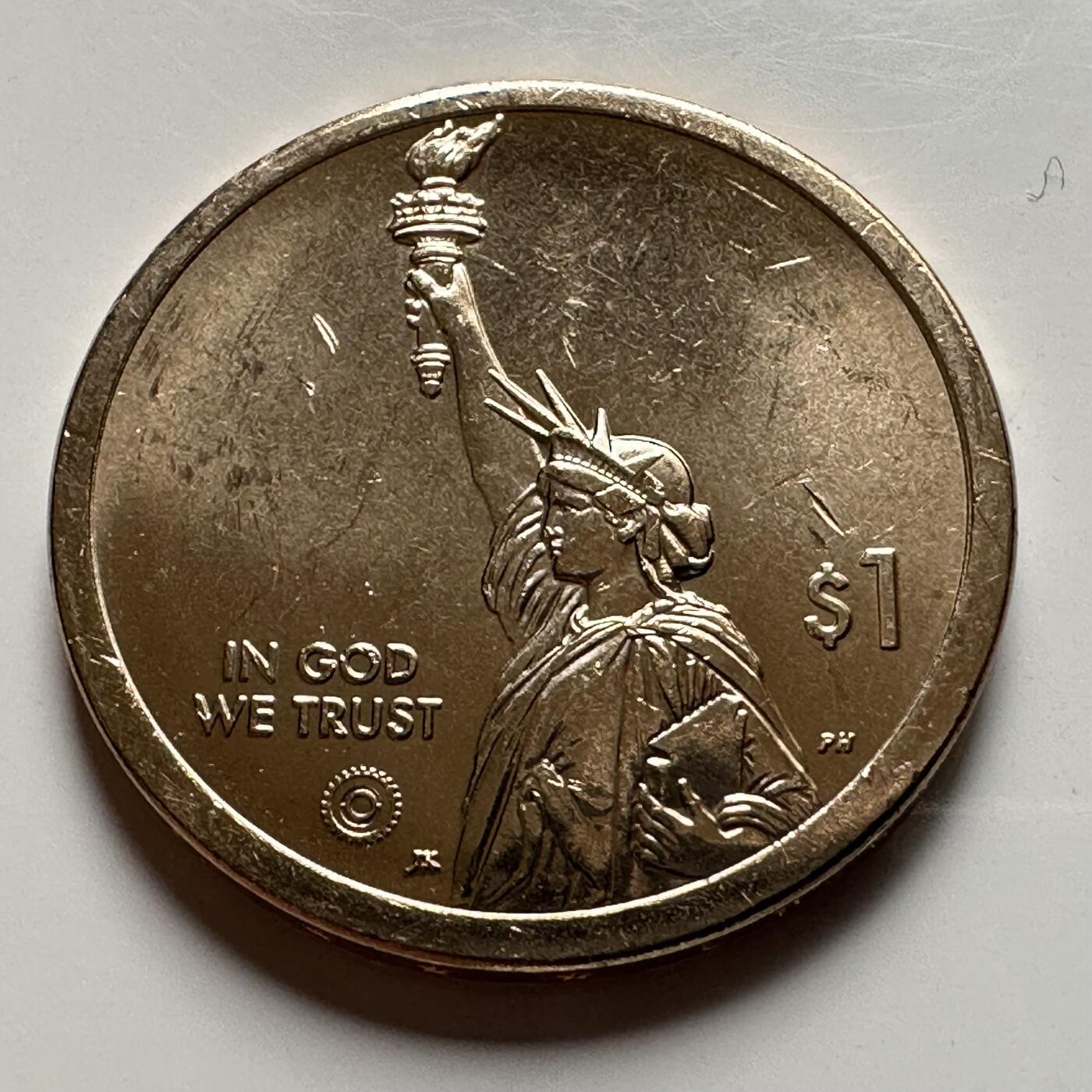 🌹外币初藏🌹🐯2026年第26场  各国纪念币专场 每周二四六晚8️⃣点 接代拍 美国 2022年 创新者系列肯塔基州主题 纪念蓝草音乐的文化传承与创新成就 1元纪念币