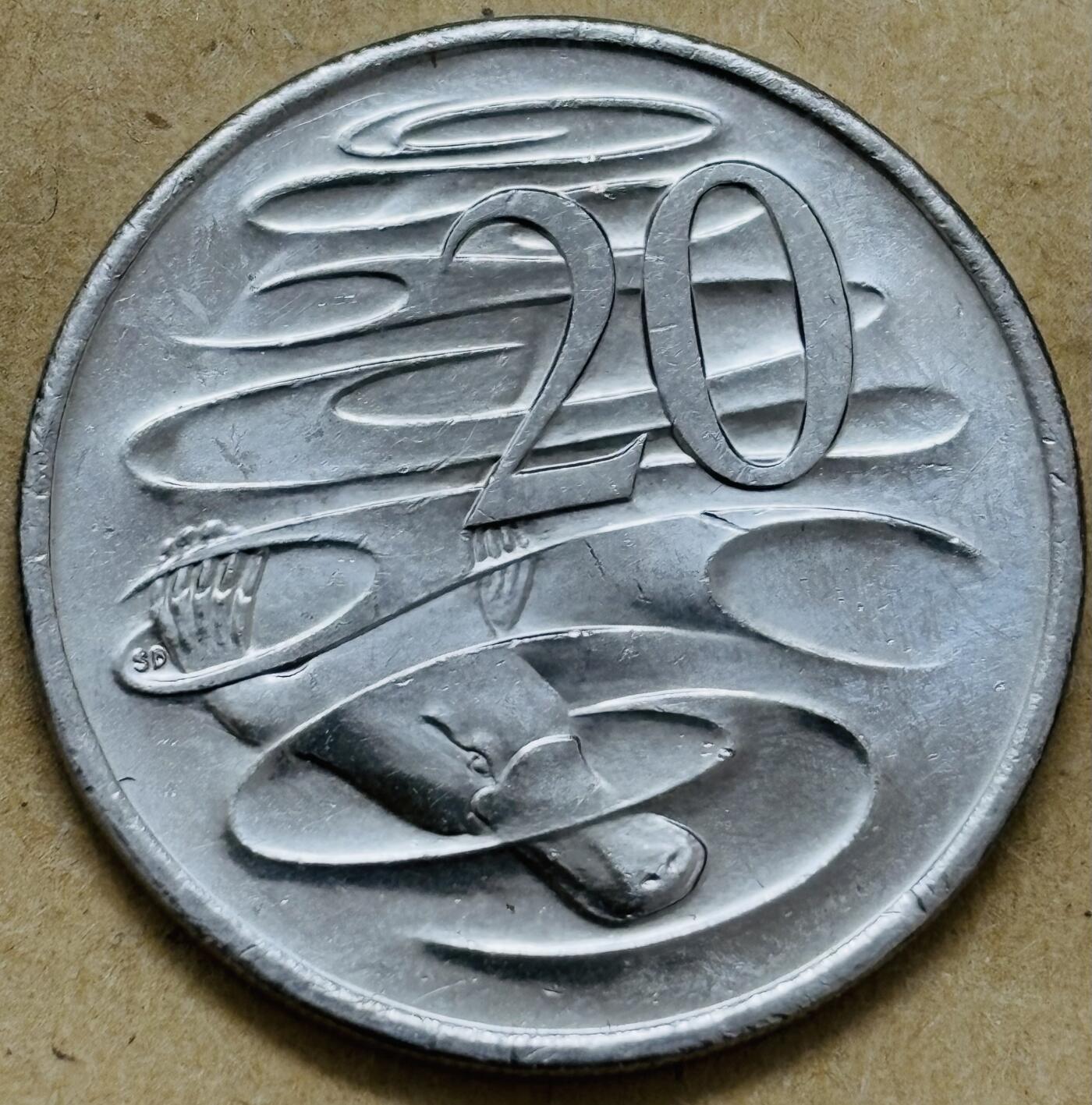 文馨钱币收藏第 296 场，长期接代拍业务 原光品相 2025 年澳大利亚 20 分，查尔斯头像少见