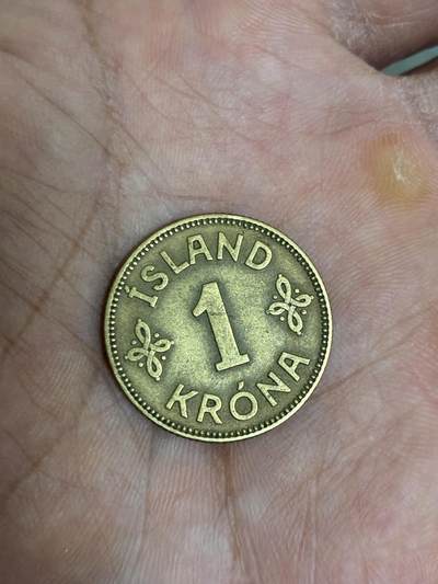 稀少-丹属冰岛1925年1克朗（克里斯蒂安十世第一版，HCN–GJ版，首发年仅发行3年，收藏价值高～） - 稀少-丹属冰岛1925年1克朗（克里斯蒂安十世第一版，HCN–GJ版，首发年仅发行3年，收藏价值高～）