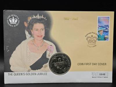  【淘币小摊】限时拍第八百七十九拍   克朗币邮币封场    每周一统一发货 - 英属维尔京群岛2002年女王登基金禧1元纪念币邮币封