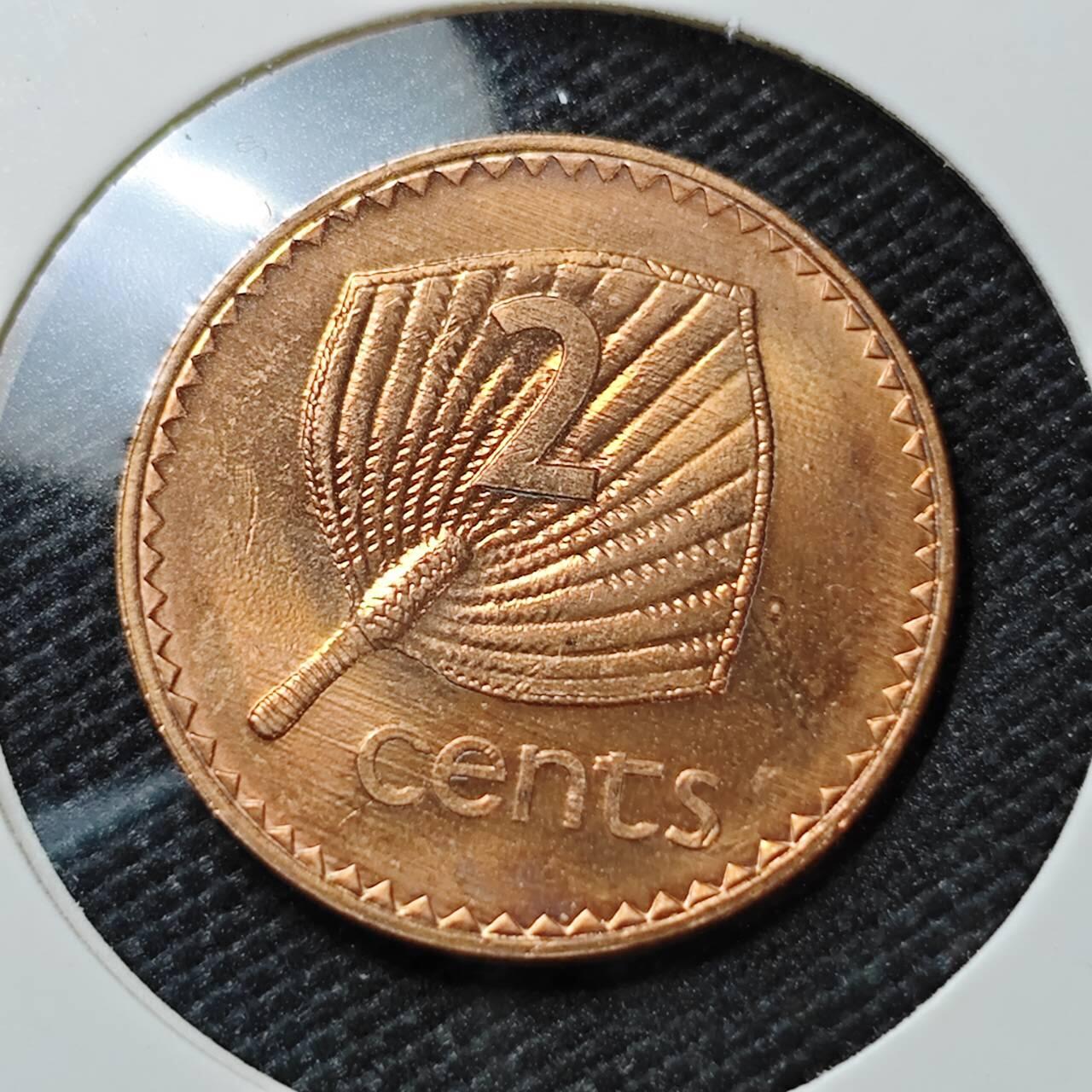 KK钱币收藏小铺   第404期 2月预留时间 周末发货  1992斐济2分铜币