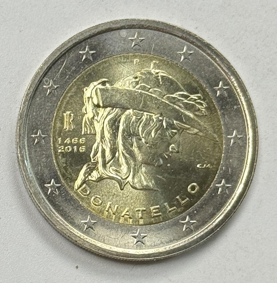 S&S Numismatic世界钱币-拍卖 第122期  意大利2016年 多纳泰罗逝世550周年 2欧元双色纪念币