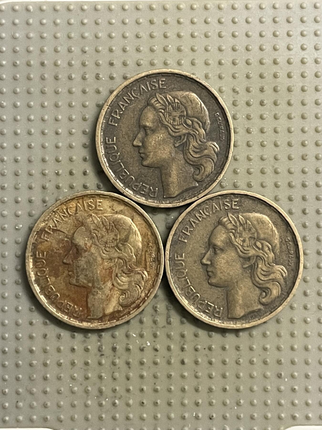 2026年第30场各国散币拍卖（总第180场） 法国1951年10法郎3枚