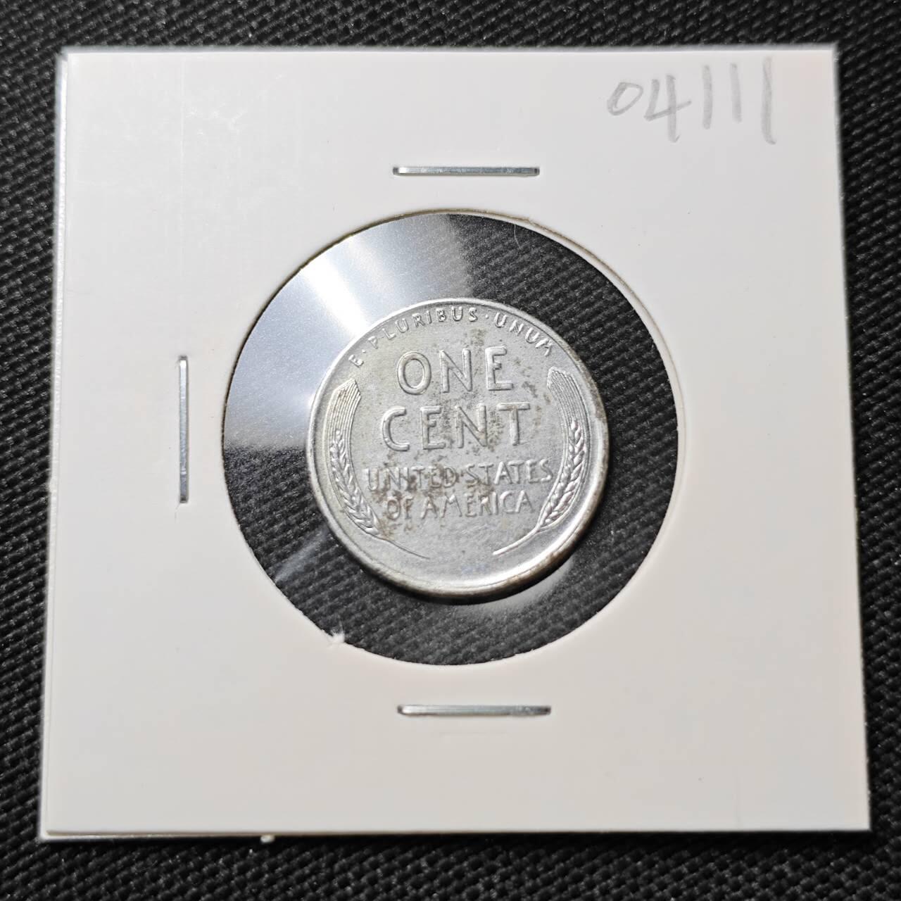 KK钱币收藏小铺   第404期 2月预留时间 周末发货  1943美国麦穗铁1美分