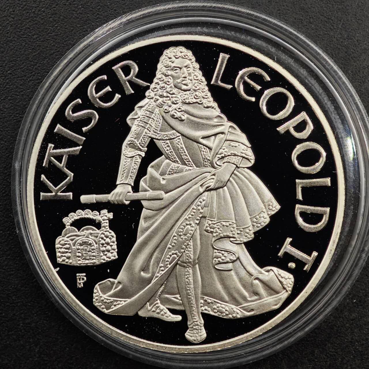 【淘币小摊】实时拍第八百七十九拍   银币套币场    每周一统一发货 奥地利1993年100先令精制银币 千年帝国-利奥波德一世 20克900银