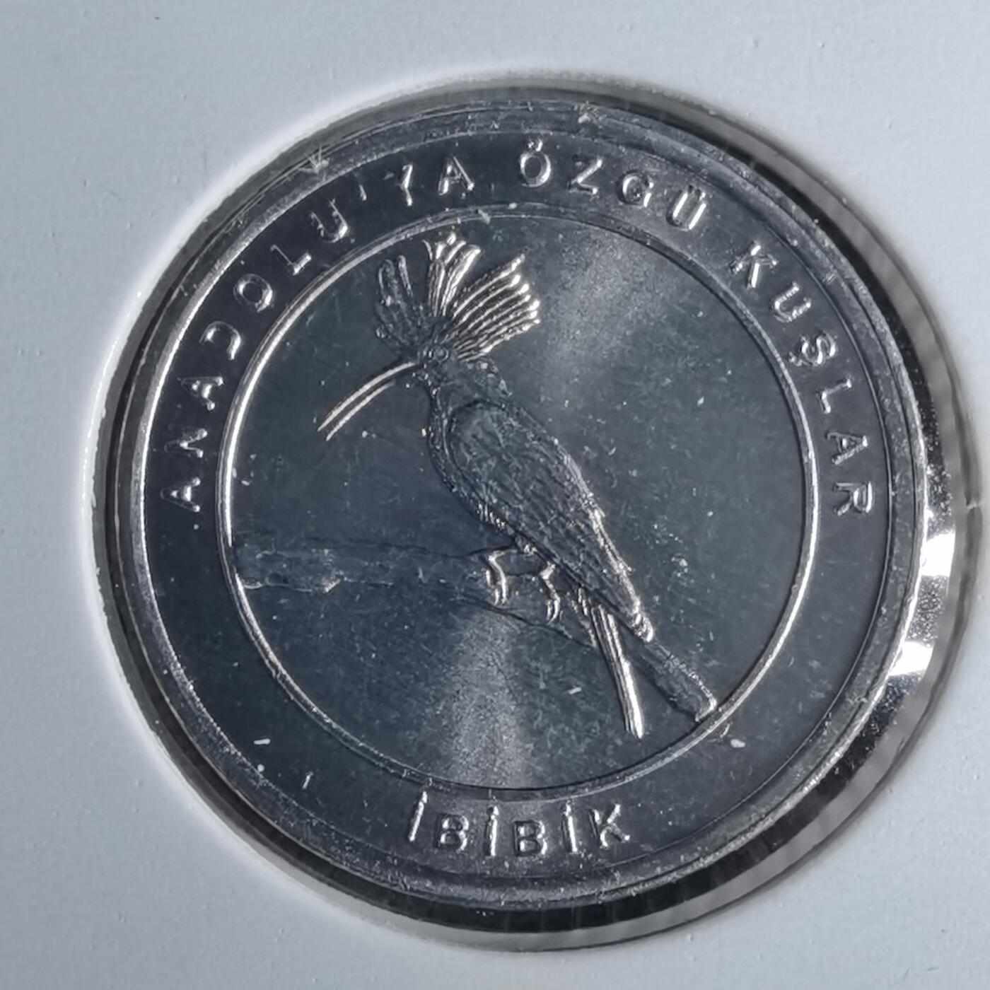 沼泽如烟--第1016场 土耳其2020年1库鲁小鸟系列纪念币