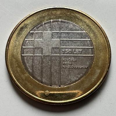 🌹外币初藏🌹🐯2026年第26场  各国纪念币专场 每周二四六晚8️⃣点 接代拍 - 斯洛文尼亚 2016年 斯洛文尼亚红十字会成立150周年 3欧元双色币 28.5mm