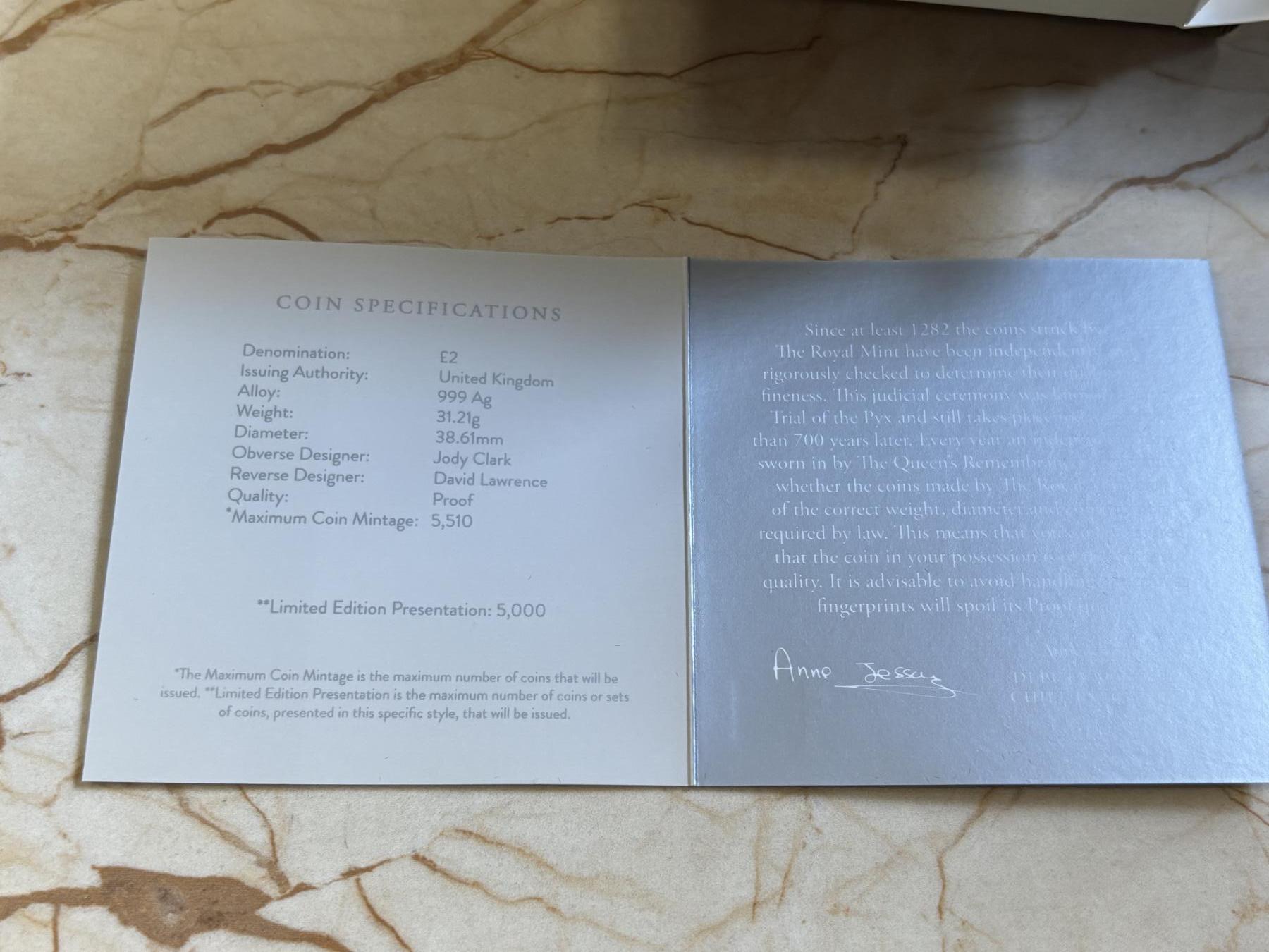 第193期拍卖 英国2023年都铎王朝神兽博福特耶鲁山羊1盎司银币，999银，发行5000枚