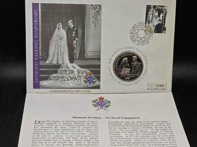  【淘币小摊】限时拍第八百七十九拍   克朗币邮币封场    每周一统一发货 - 直布罗陀2007年女王大婚钻禧克朗纪念币邮币封