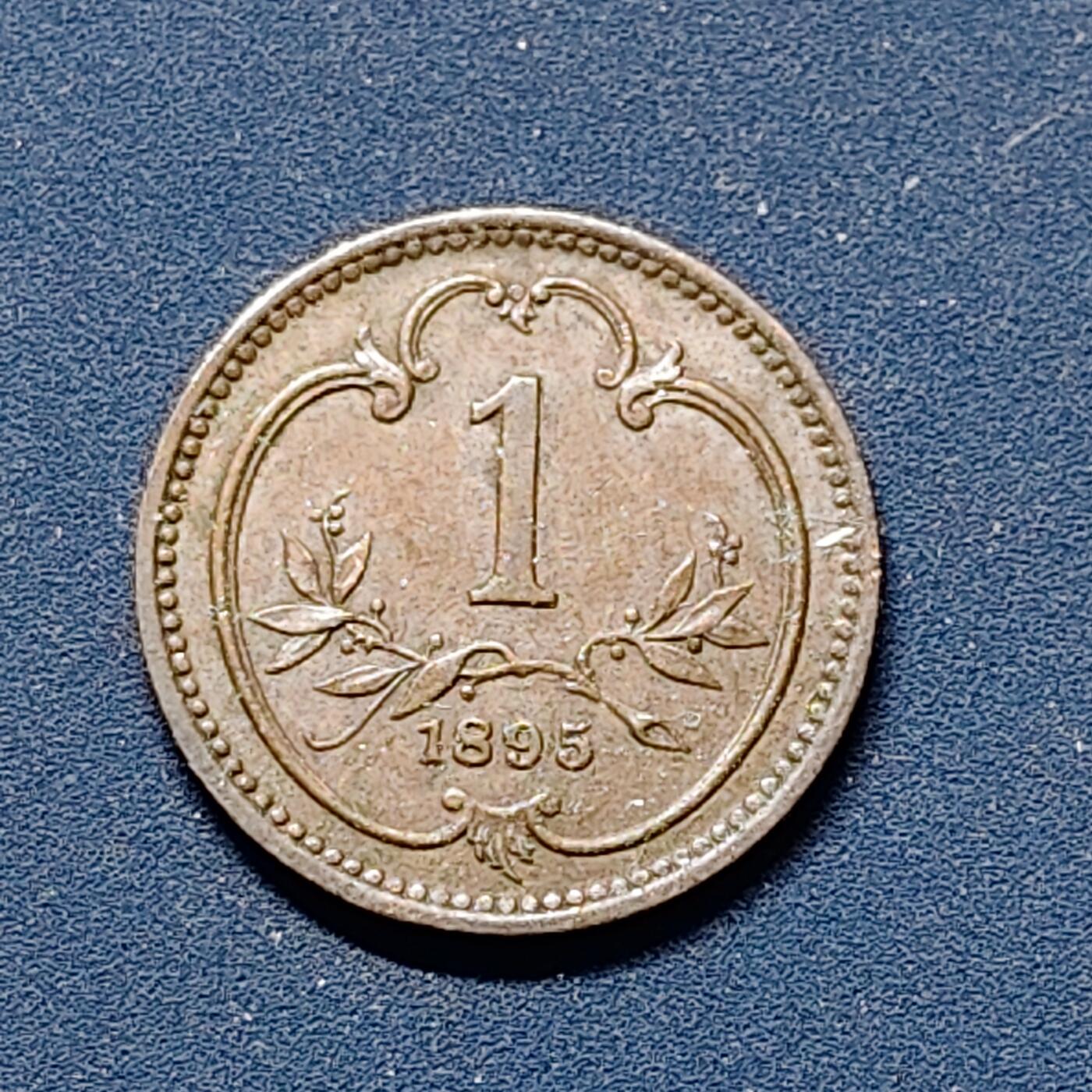 【全场包邮】纯粹捡漏拍510场 奥地利奥匈帝国1895年1赫勒铜币