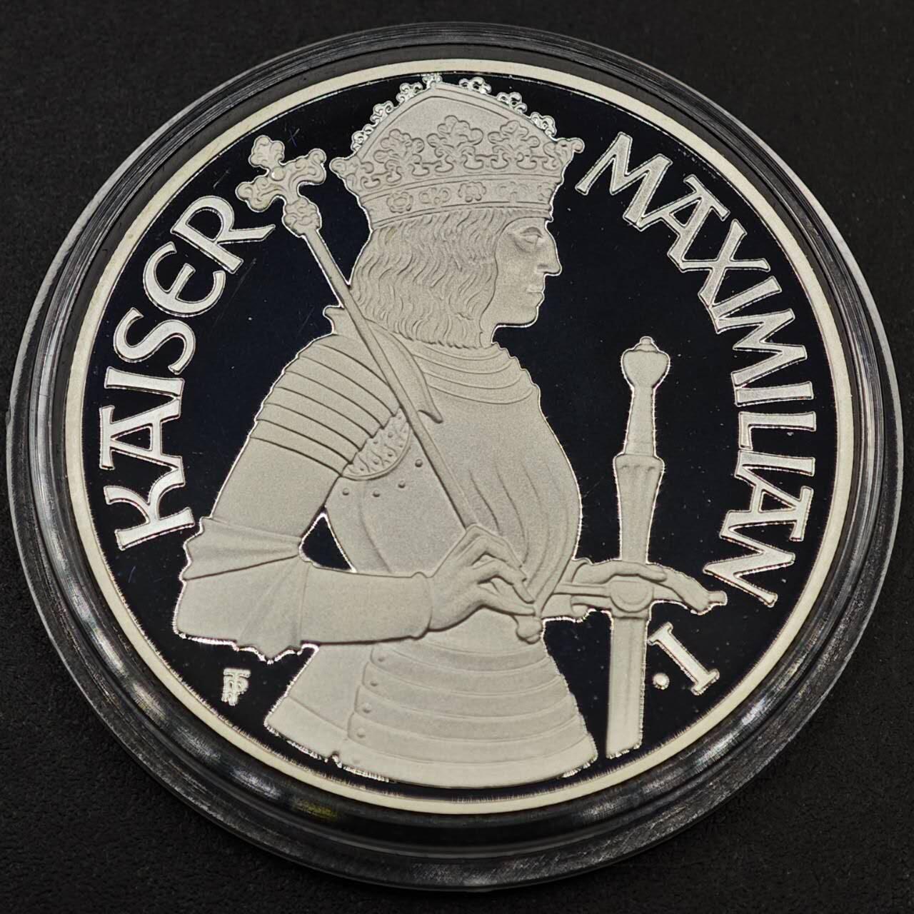 【淘币小摊】实时拍第八百七十九拍   银币套币场    每周一统一发货 奥地利1992年100先令精制银币 千年帝国-马克西米连一世 20克900银