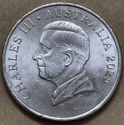 文馨钱币收藏第 296 场，长期接代拍业务 -  原光品相 2025 年澳大利亚 20 分，查尔斯头像少见