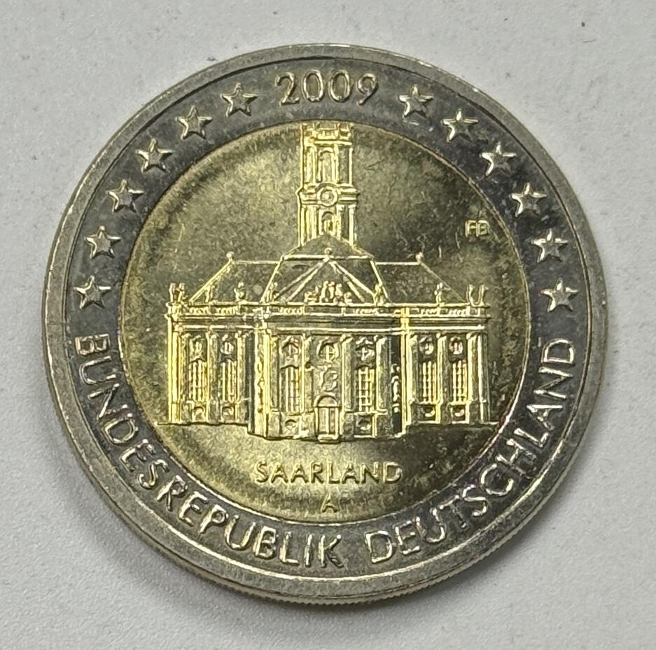 S&S Numismatic世界钱币-拍卖 第122期  德国2009年 萨尔州-路德维希教堂 2欧元双色纪念币