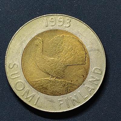【全场包邮】纯粹捡漏拍510场 - 芬兰1993年10马克松鸡双色币