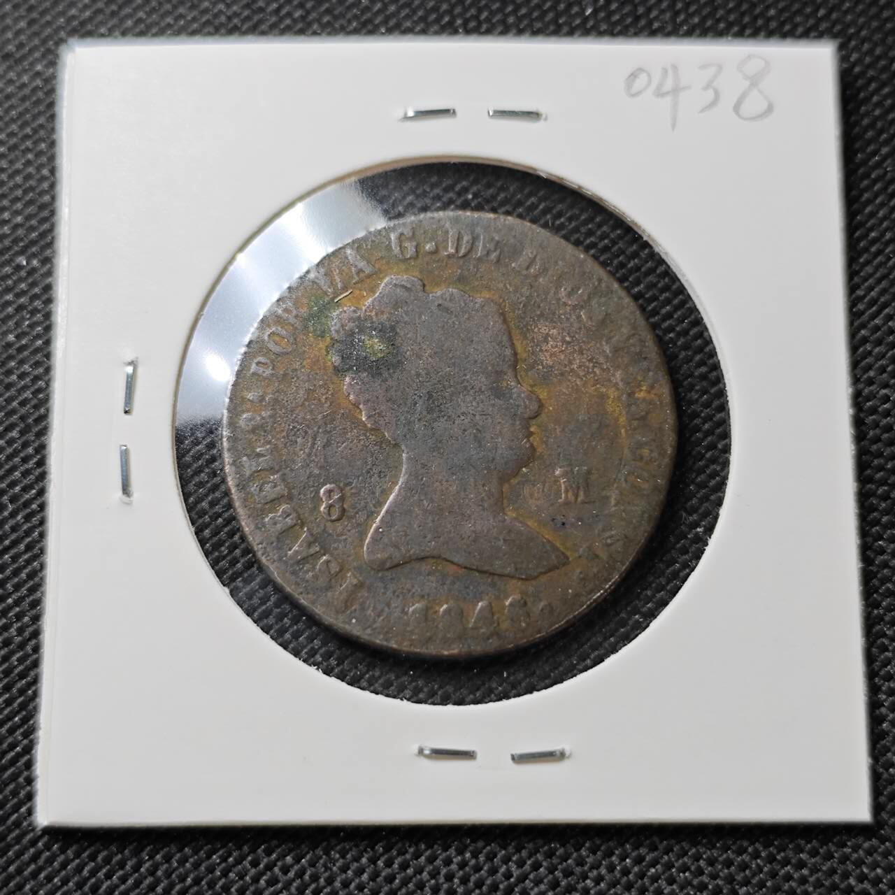 KK钱币收藏小铺   第404期 2月预留时间 周末发货  西班牙8M铜币