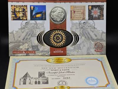  【淘币小摊】限时拍第八百七十九拍   克朗币邮币封场    每周一统一发货 - 马恩岛1997年基督降世克朗纪念币邮币封