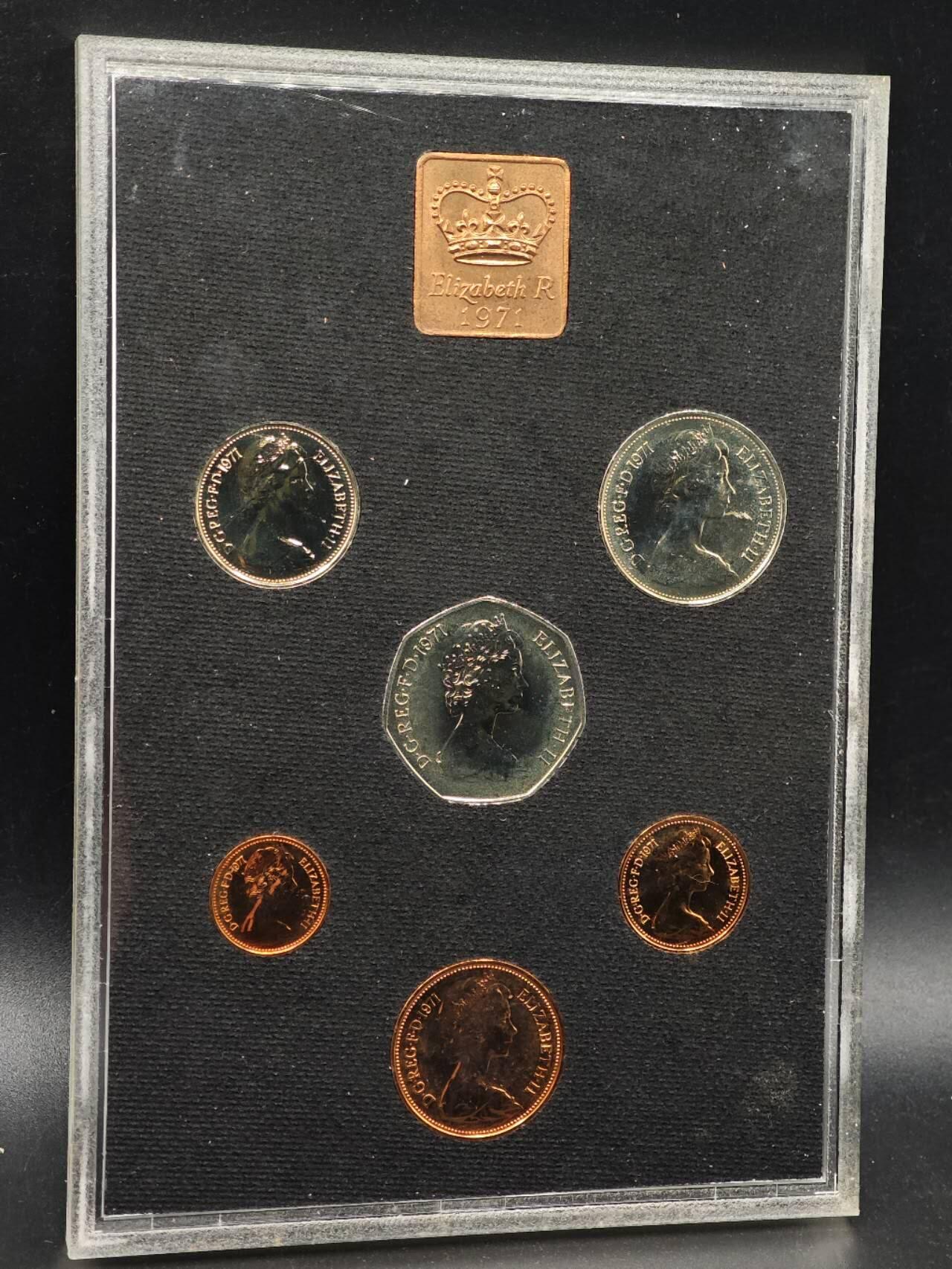 【淘币小摊】实时拍第八百七十九拍   银币套币场    每周一统一发货 英国1971年精制套币