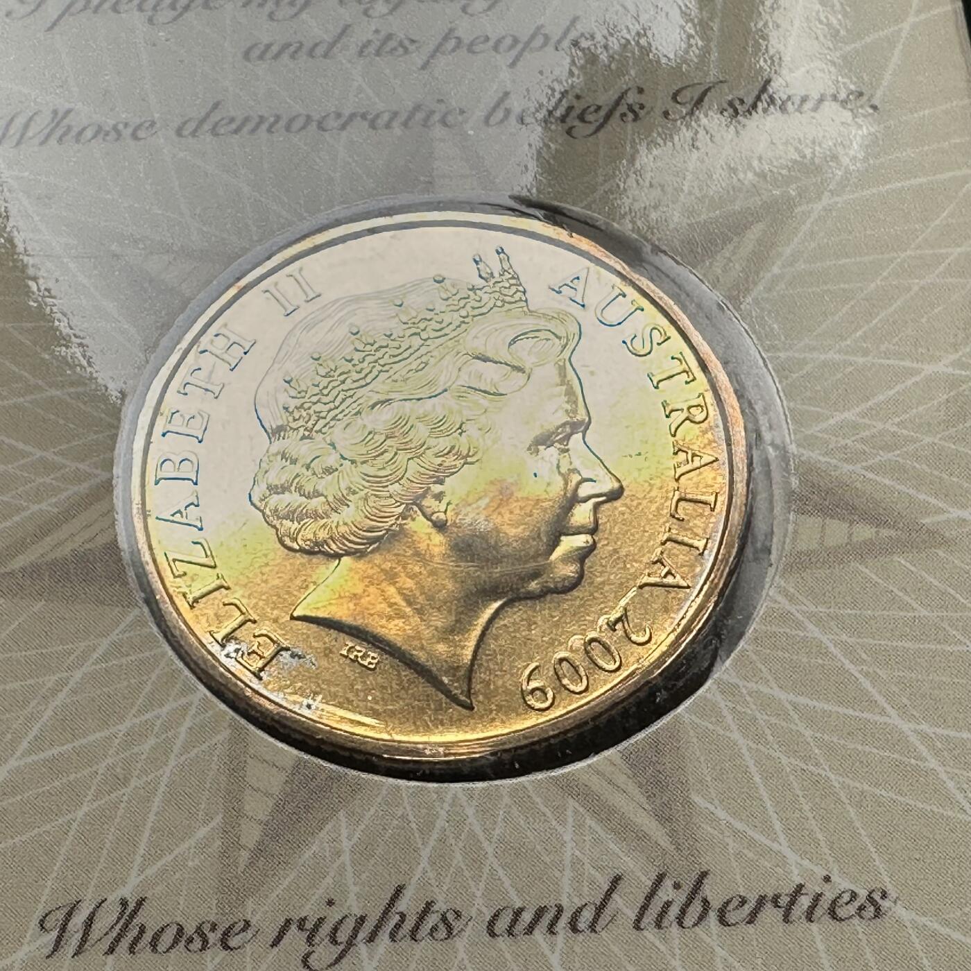 🌹外币初藏🌹🐯2026年第26场  各国纪念币专场 每周二四六晚8️⃣点 接代拍 澳大利亚 1999年 澳大利亚公民权60周年 C厂版 1元纪念币 原装卡 堪培拉造币厂