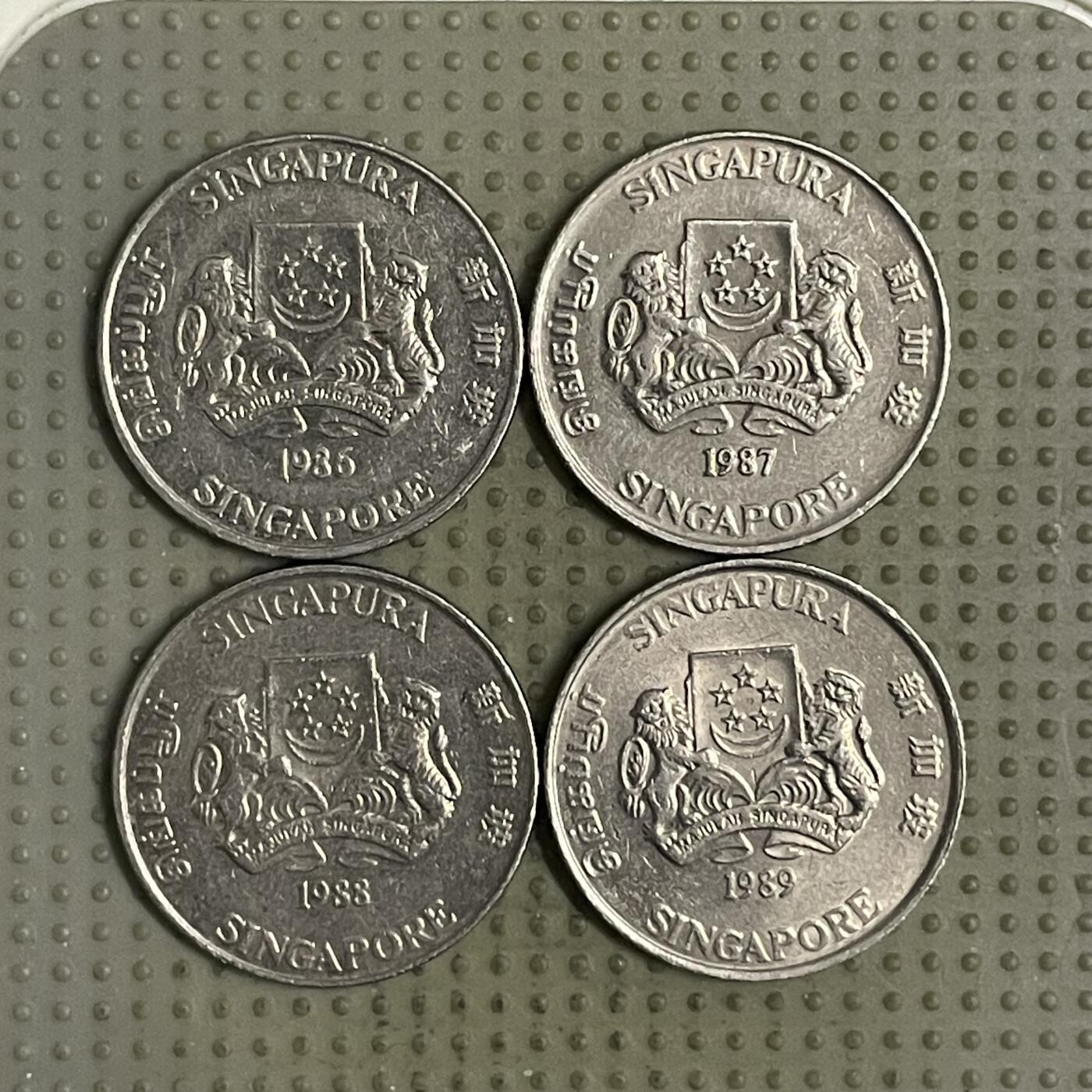 2026年第31场各国散币拍卖（总第181场） 新加坡高盾版20分4枚不同年份