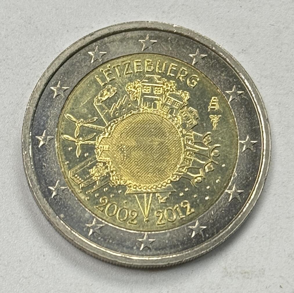 S&S Numismatic世界钱币-拍卖 第122期  卢森堡2012年 欧元区10周年 2欧元双色纪念币 幻影