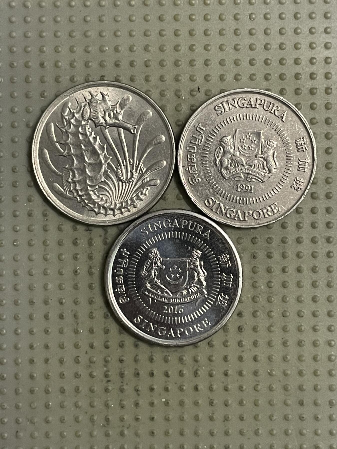 2026年第31场各国散币拍卖（总第181场） 新加坡10分3枚不同版本