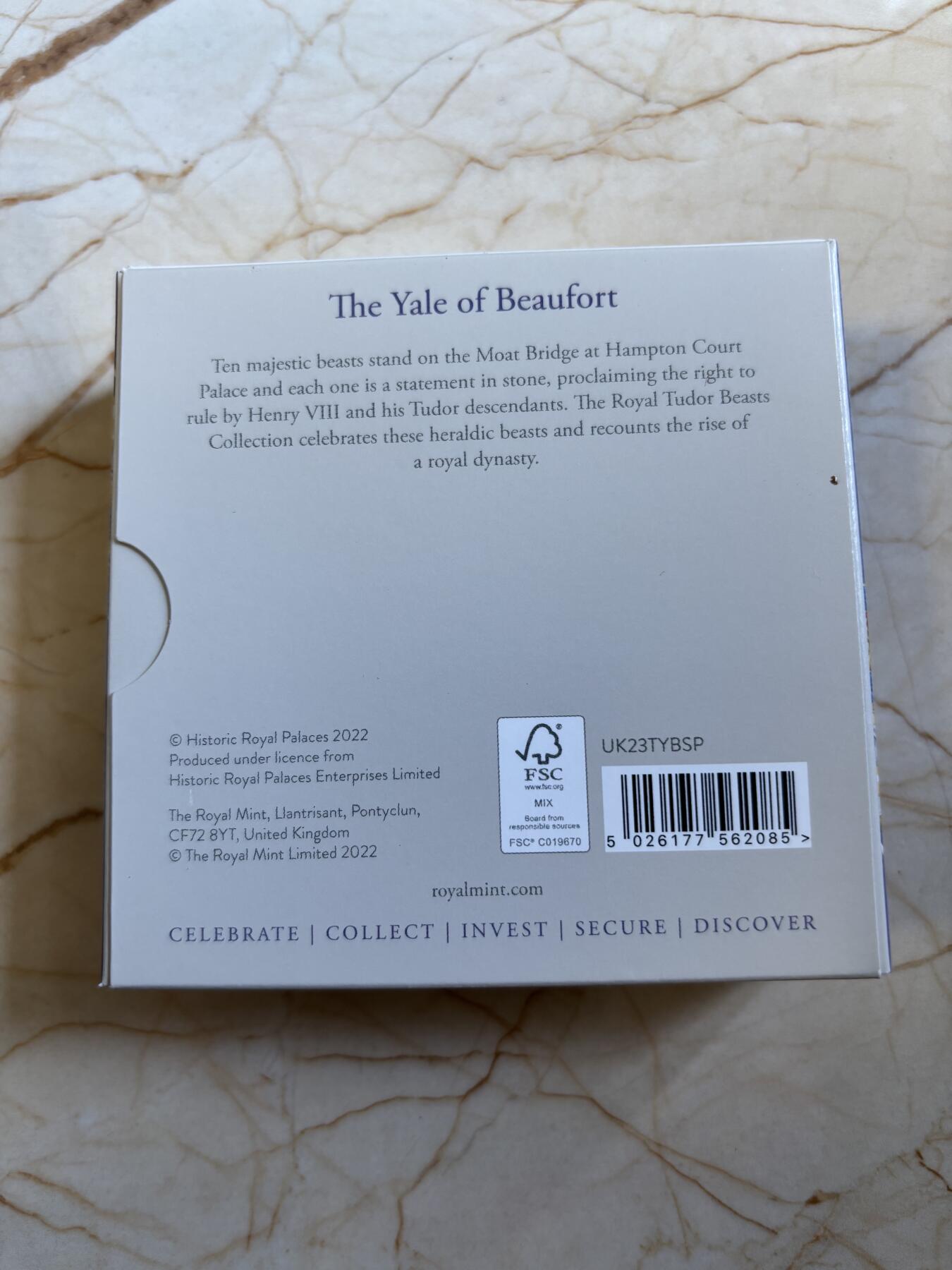 第193期拍卖 英国2023年都铎王朝神兽博福特耶鲁山羊1盎司银币，999银，发行5000枚