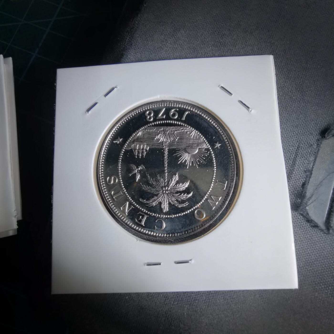 沼泽如烟--第1016场 利比里亚1978年二分精制币