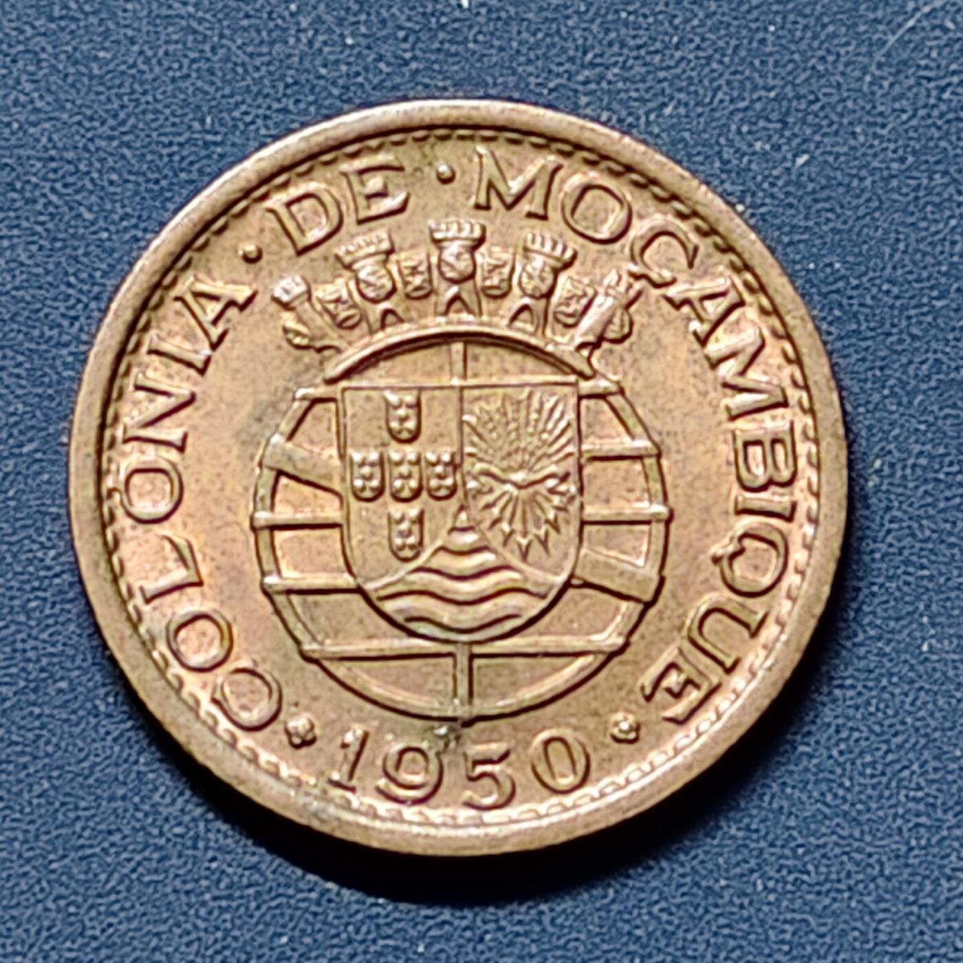 【全场包邮】纯粹捡漏拍510场 葡属莫桑比克1950年20分铜币