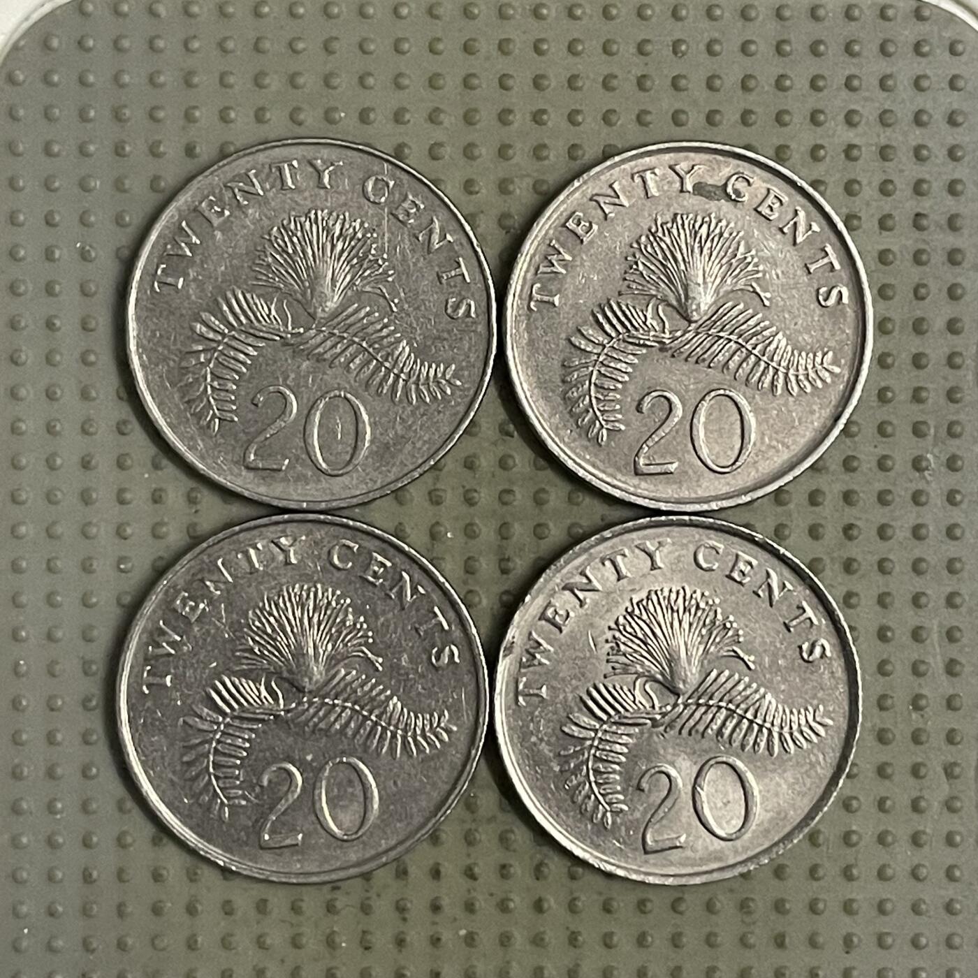 2026年第31场各国散币拍卖（总第181场） 新加坡高盾版20分4枚不同年份