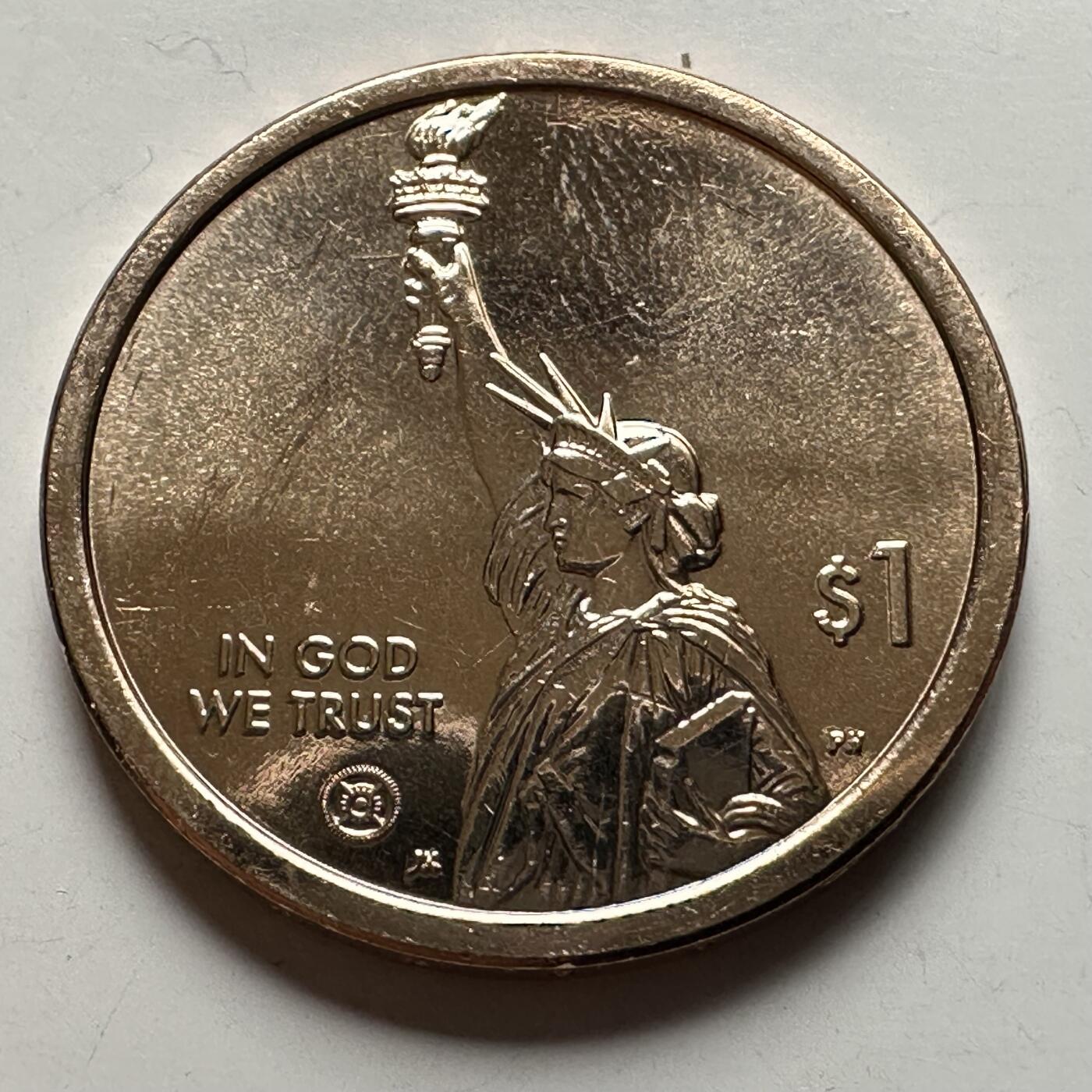 🌹外币初藏🌹🐯2026年第26场  各国纪念币专场 每周二四六晚8️⃣点 接代拍 美国 2024年 创新者系列伊利诺伊州主题 纪念钢犁的农业技术革新成就 1元纪念币