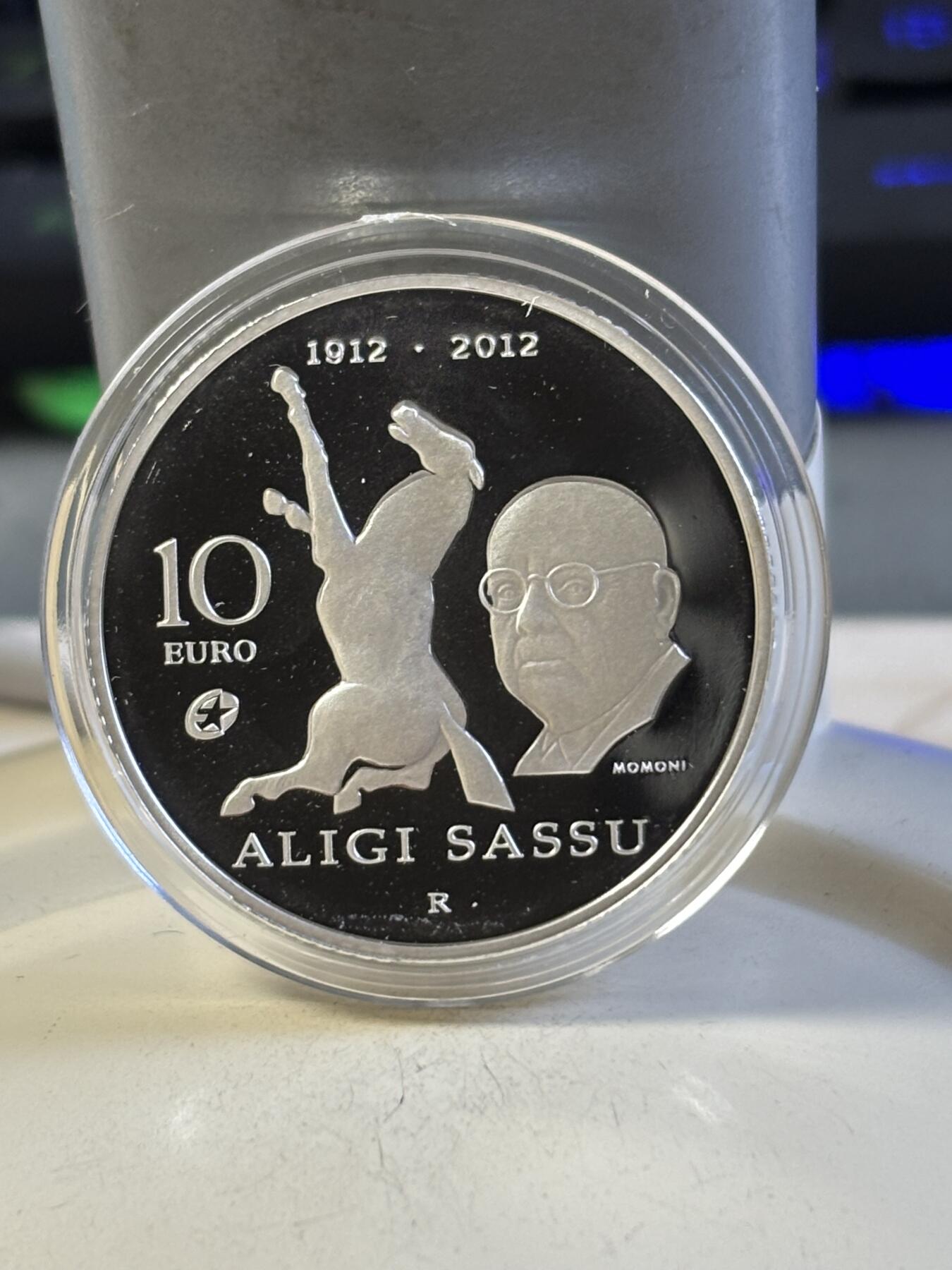 第193期拍卖 圣马力诺2012年艺术家Aligi Sassu诞辰100周年银币，925银，22克，发行12000枚