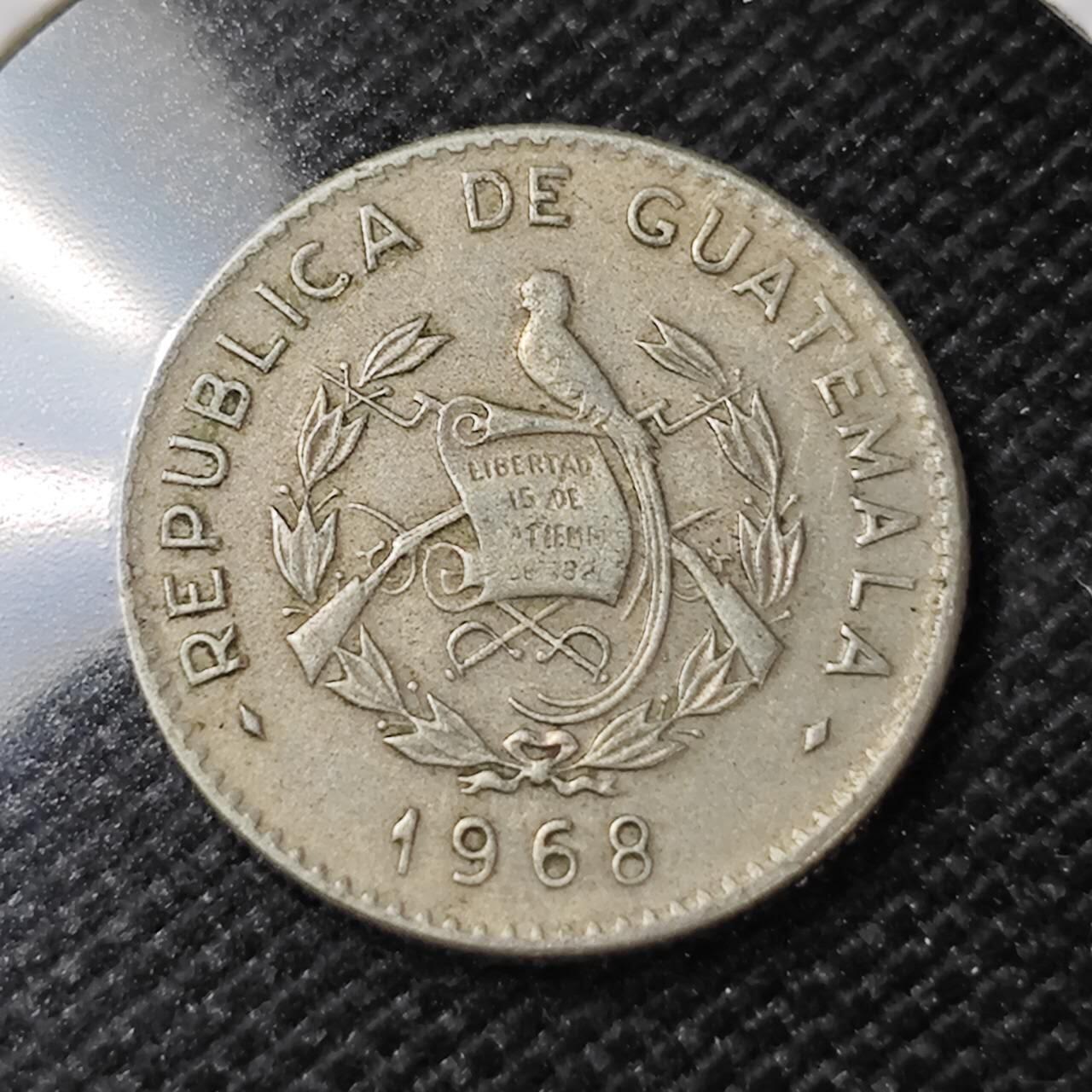 KK钱币收藏小铺   第404期 2月预留时间 周末发货  1968危地马拉5分