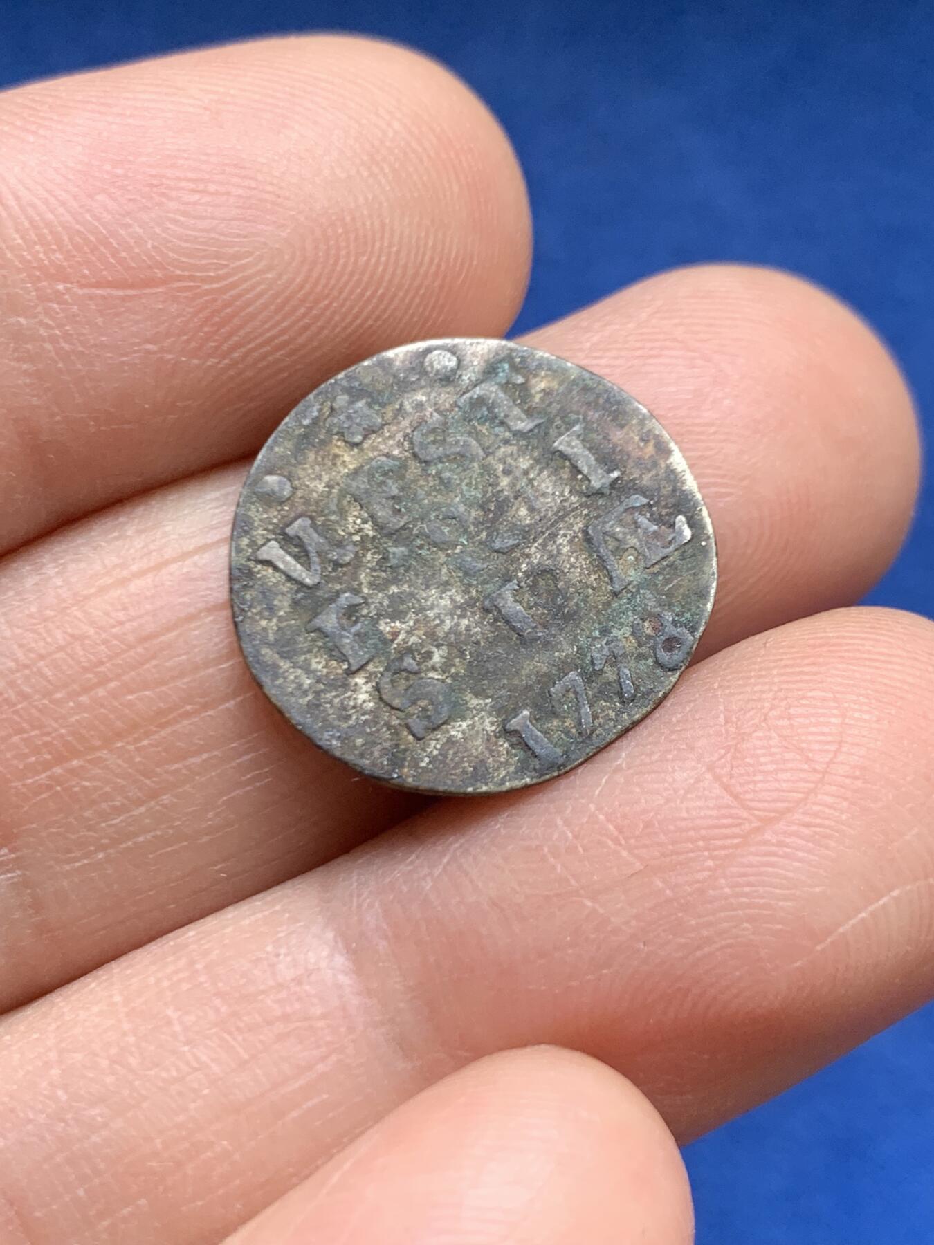 《竞宝斋》第468场 周日，周一 2场连拍 （全场包邮）欢迎送拍 荷兰西弗里斯兰省1778年2S银币 少见